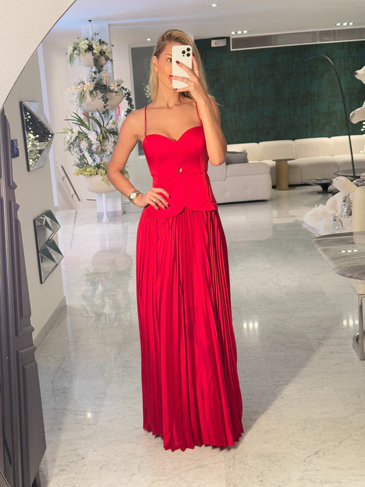 Maxi vestido rojo luxxel