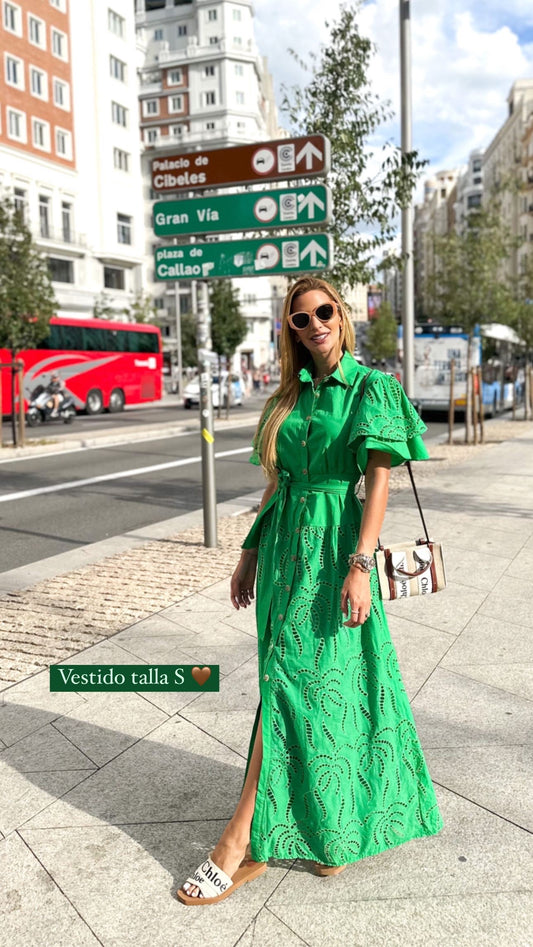 Vestido verde largo