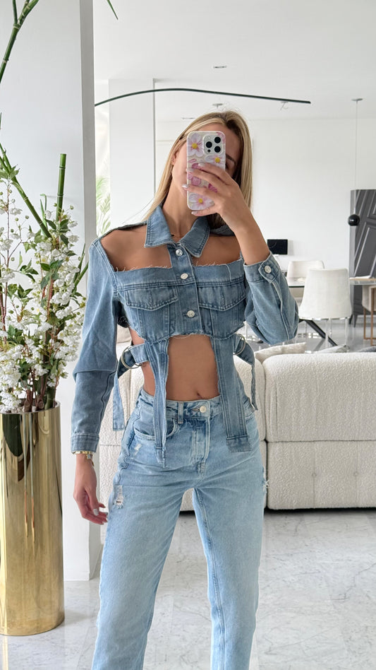 Chaqueta top jeans la reseason