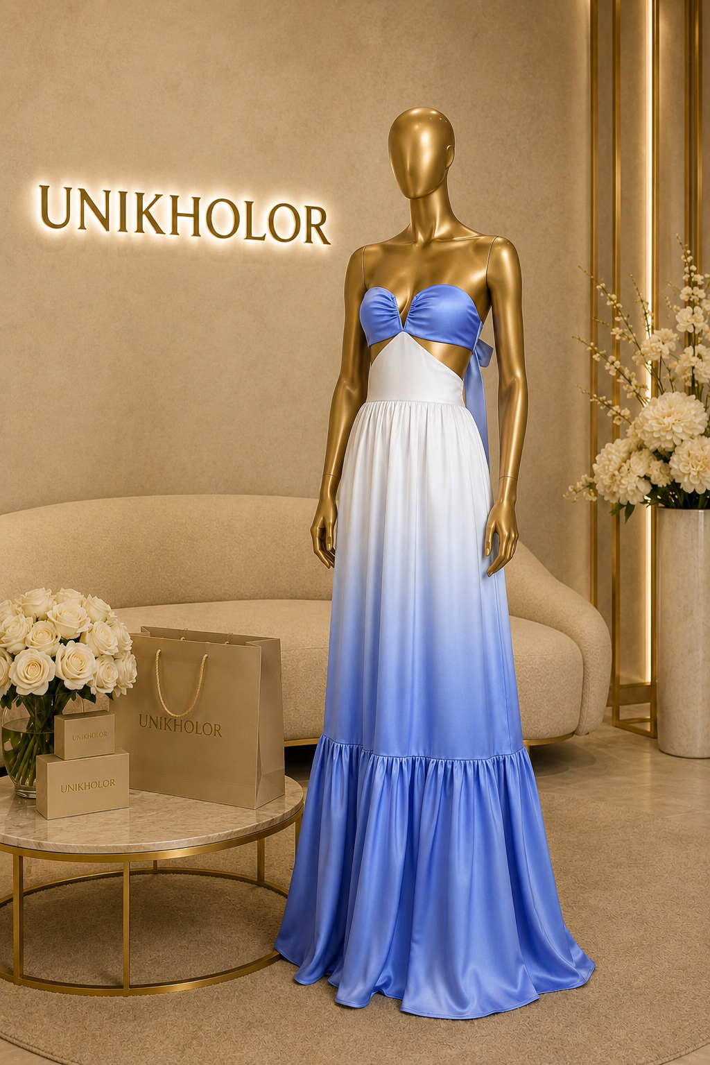 Vestido azul degrade cb