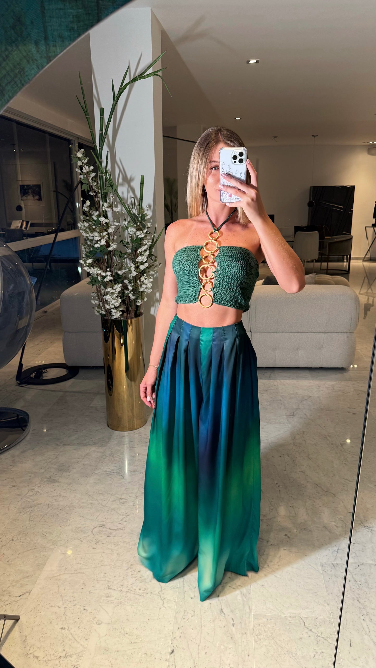 Set verde con azul h&y