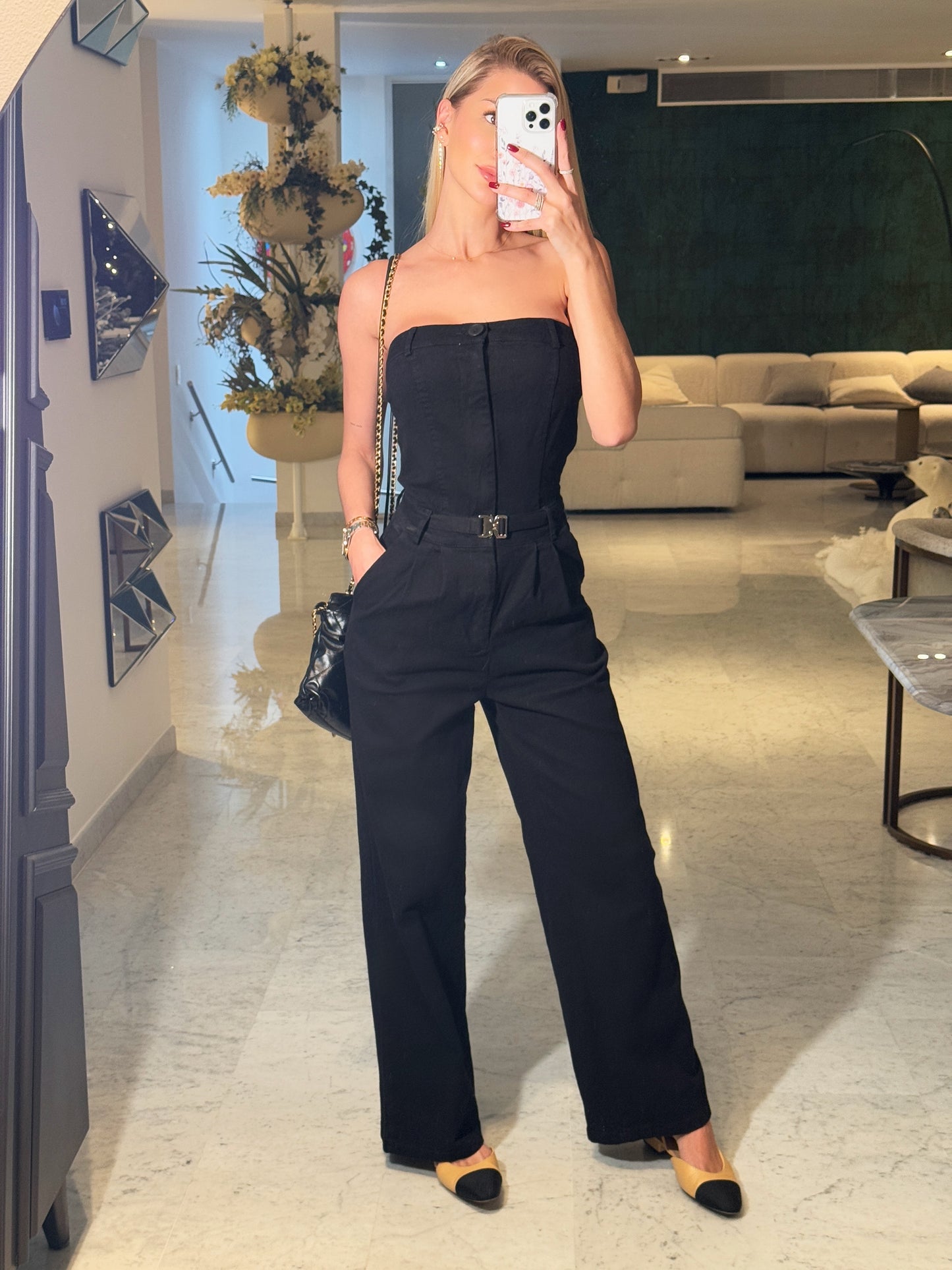 Jumpsuit negro y blanco LC