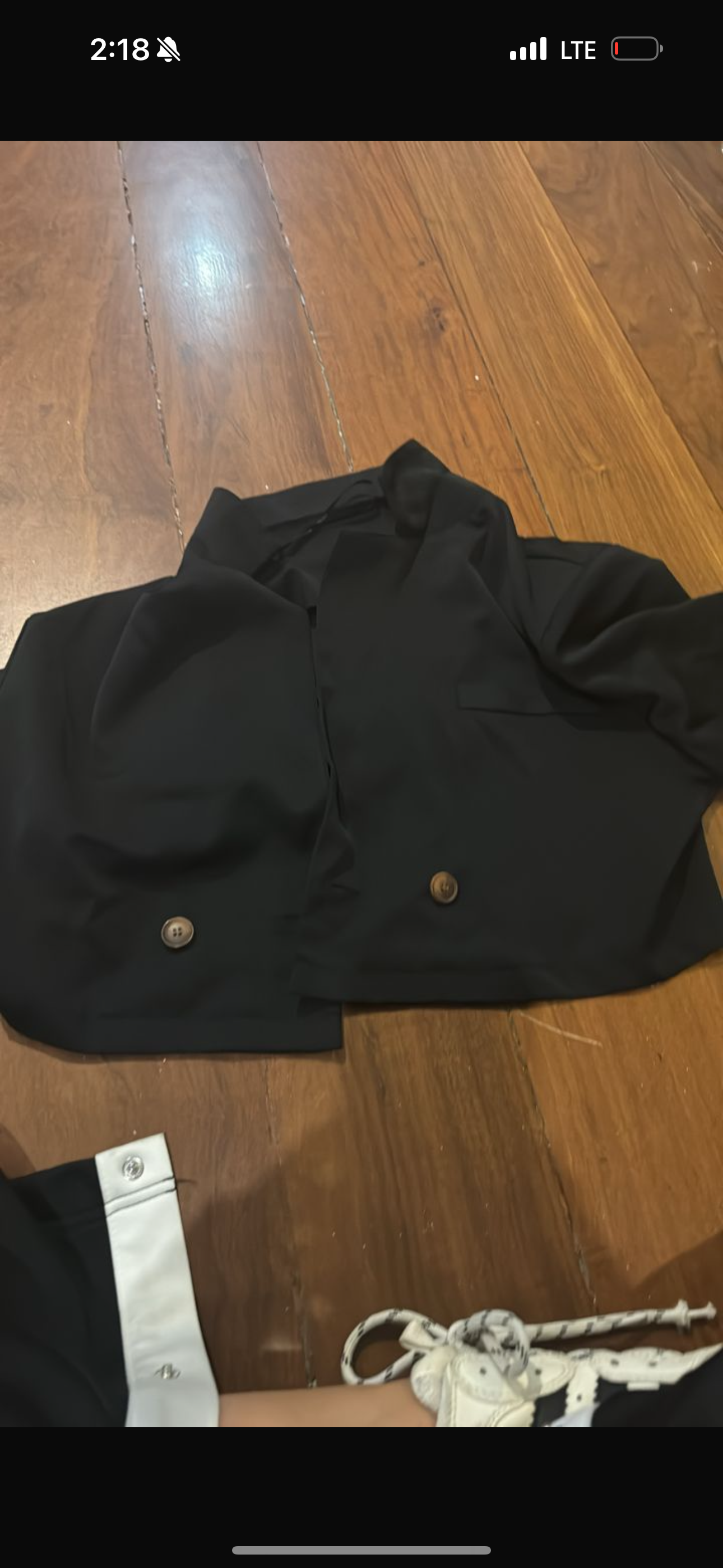 Top blazer negro