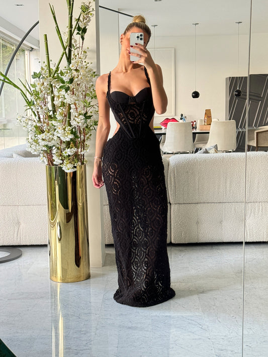 Vestido negro con bra blithe
