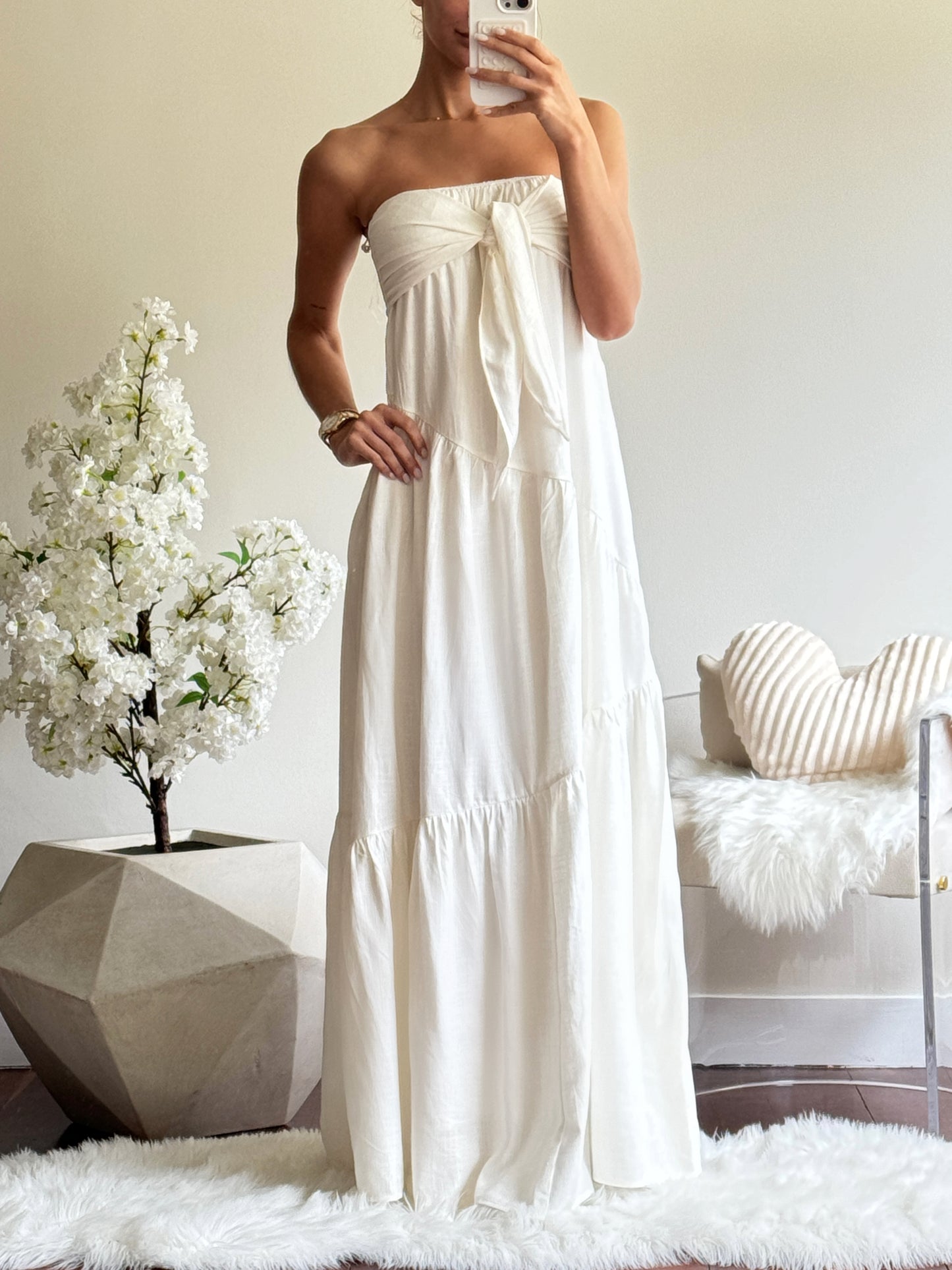 Maxi vestido blanco Lumiere