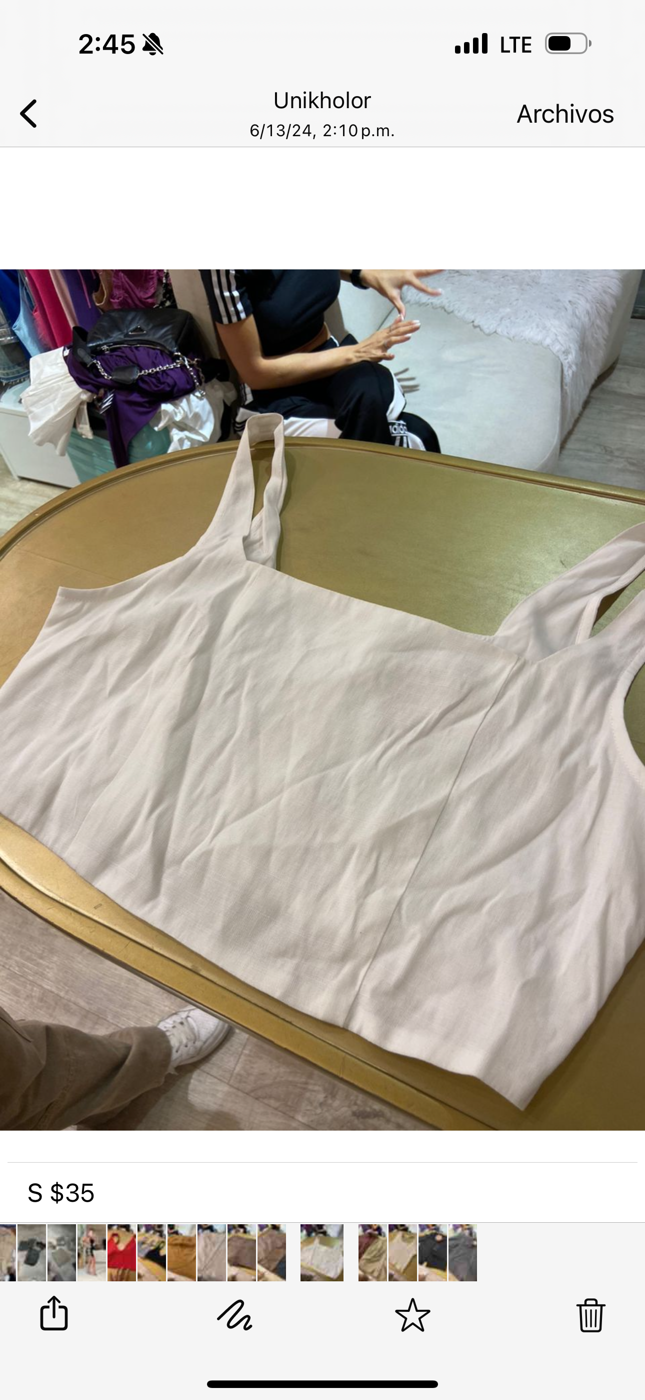 Top blanco