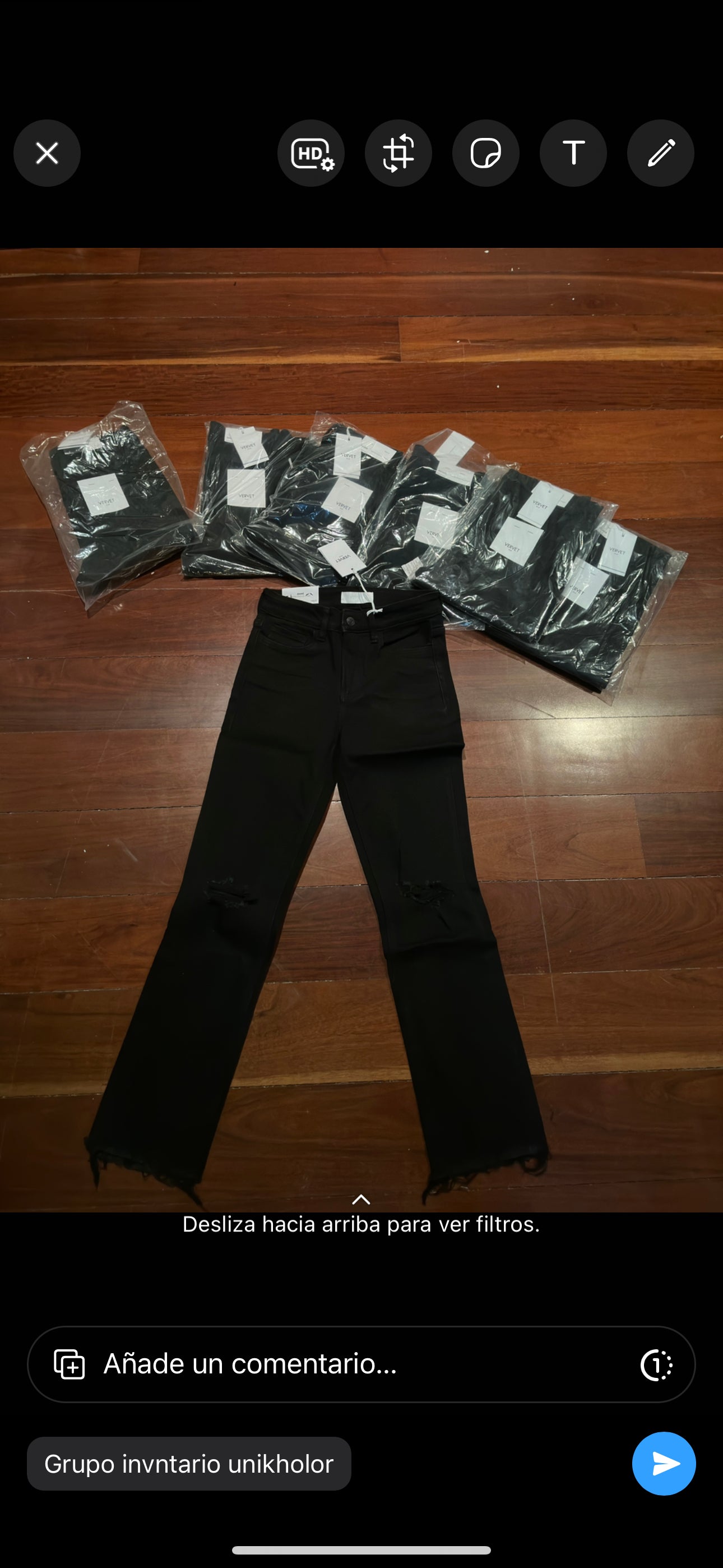 Jeans negro vervet