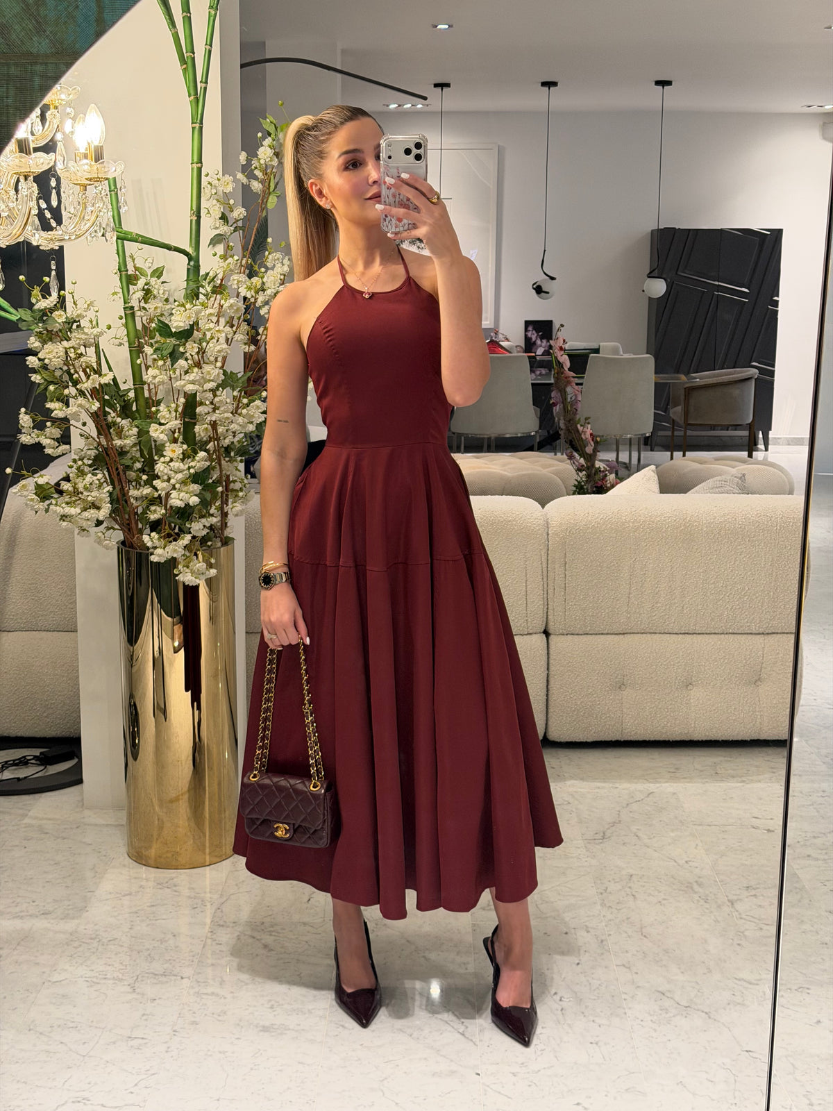 Vestido maxi vino bighit