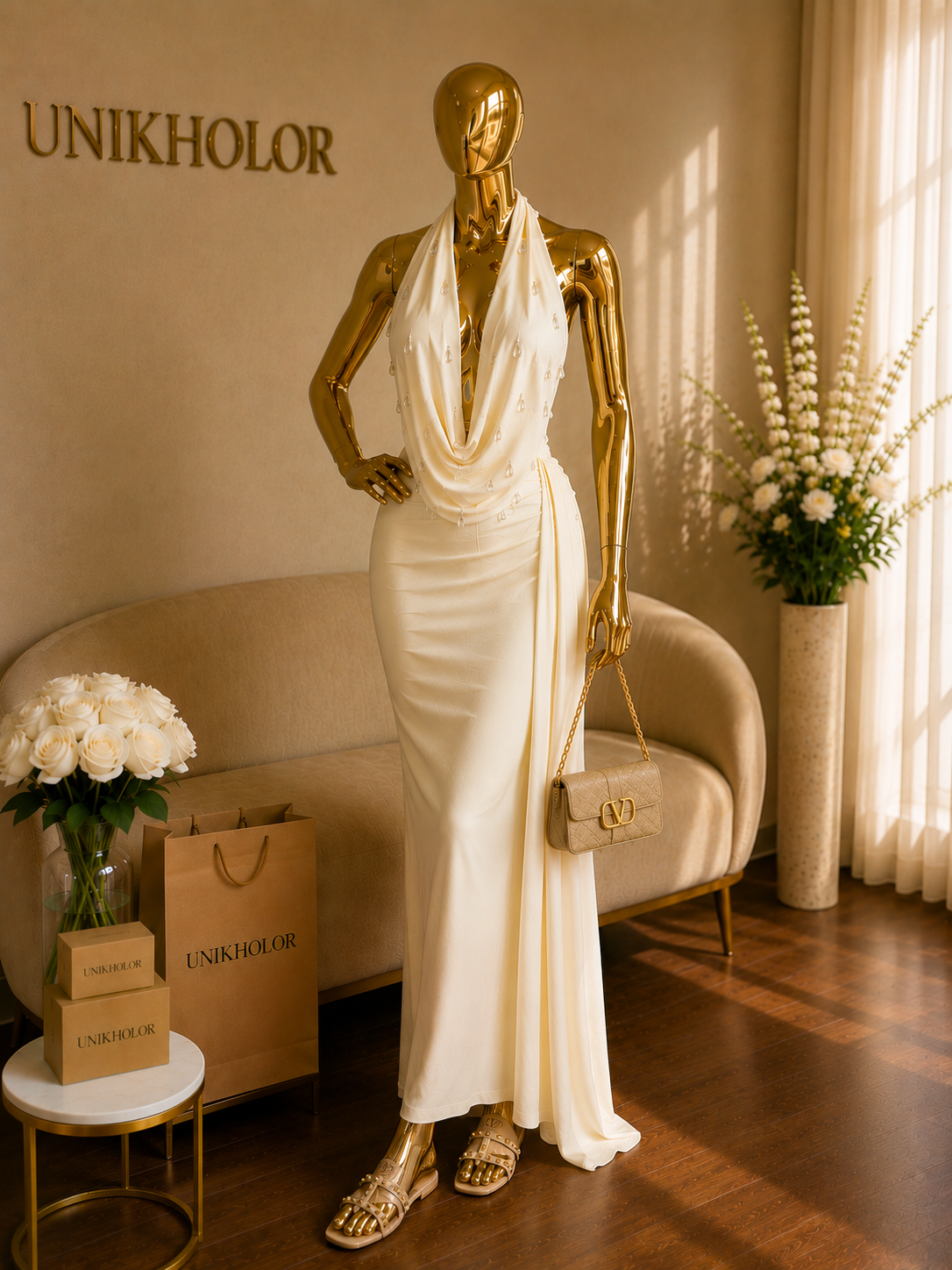 Vestido cuello bobo h&y