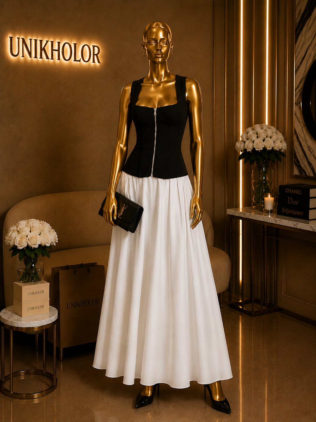 Vestido con corset negro cb