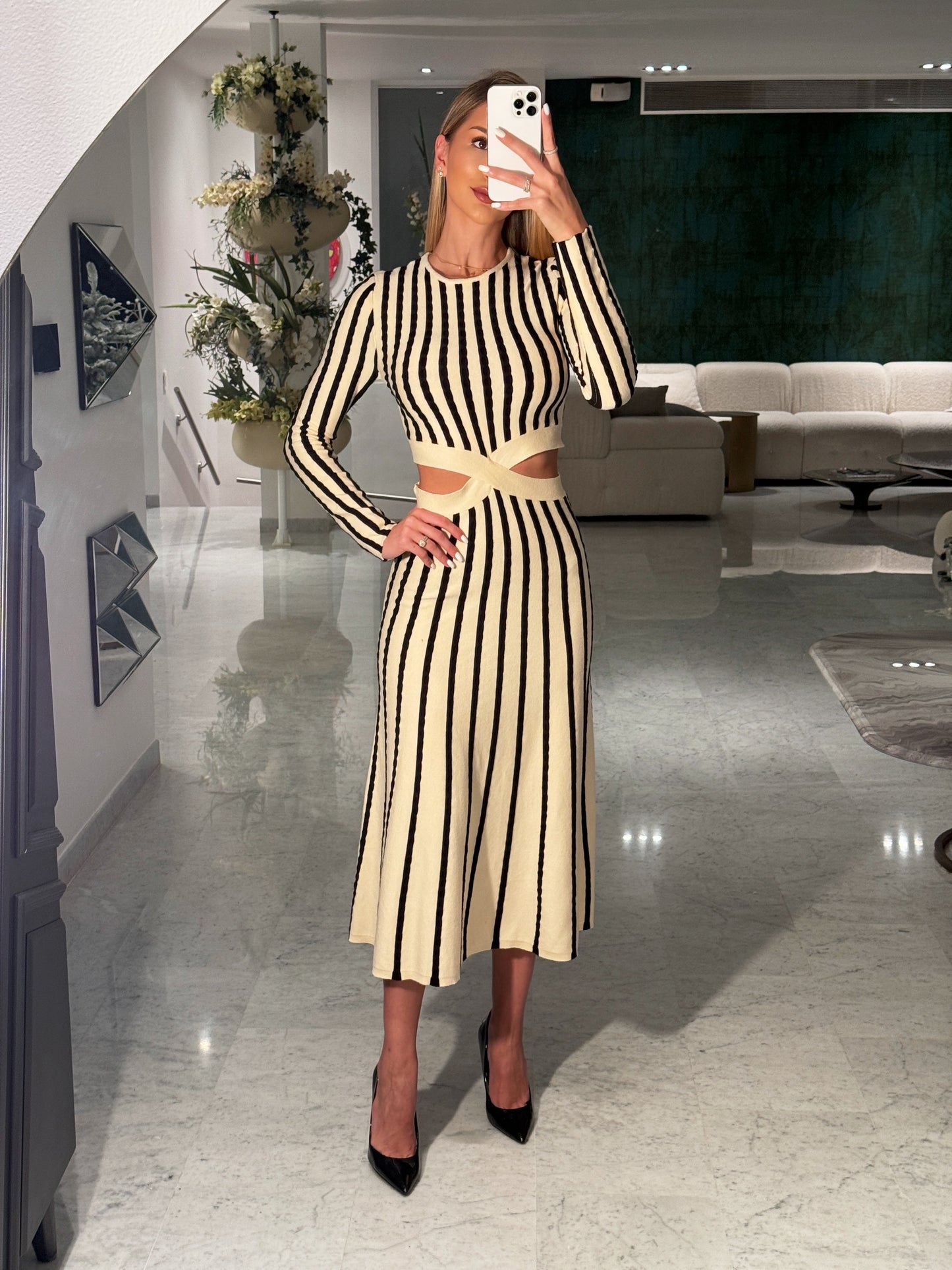 Vestido de rayas eb luxe