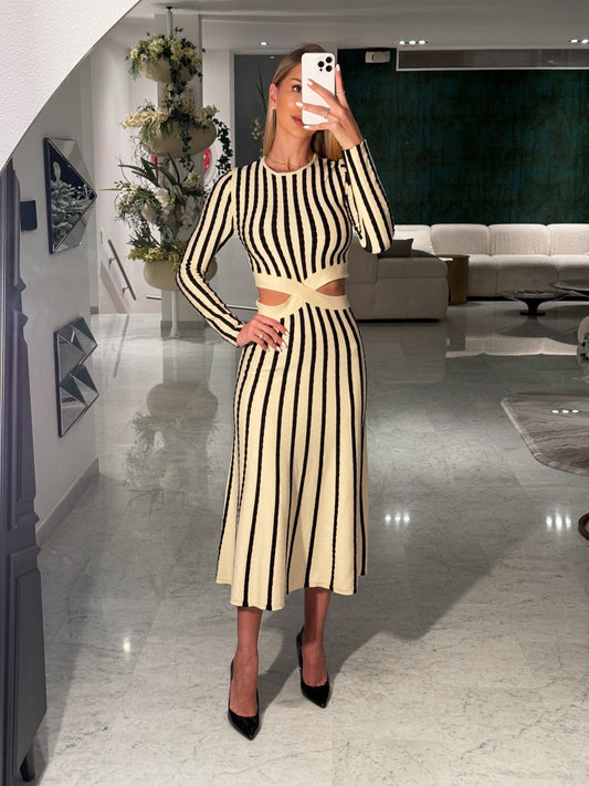 Vestido de rayas eb luxe