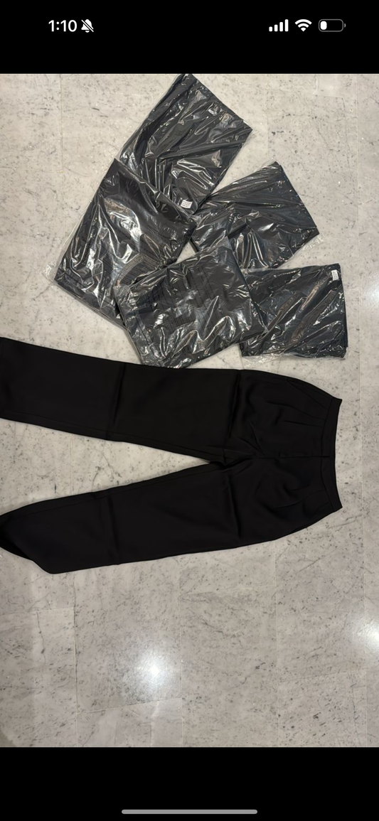 Pantalon de vestir negro de pinza