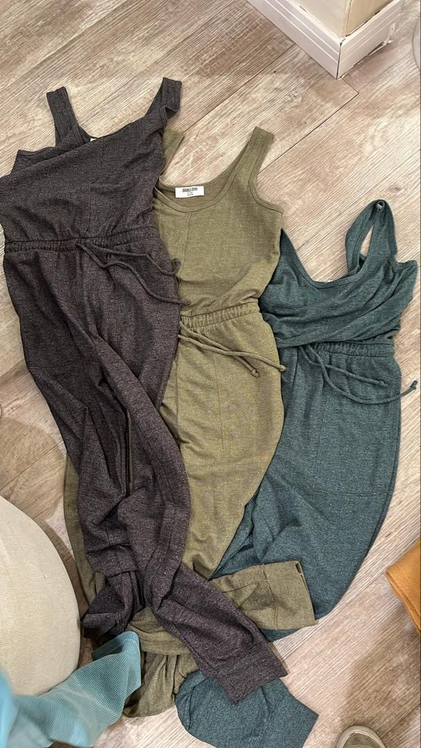 Jumpsuit double zero gris verde y azul talla S