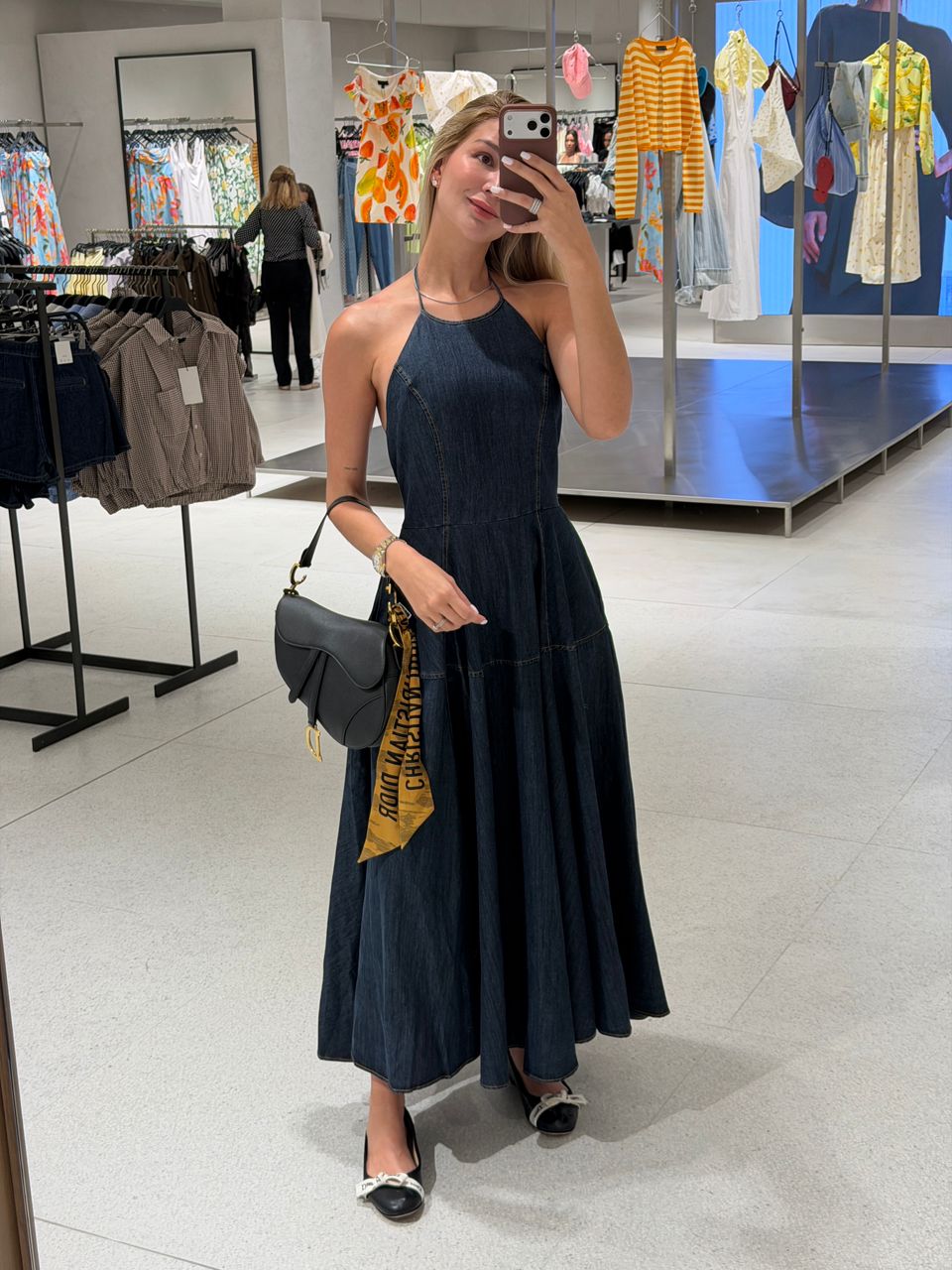 Vestido de jeans azul bighit