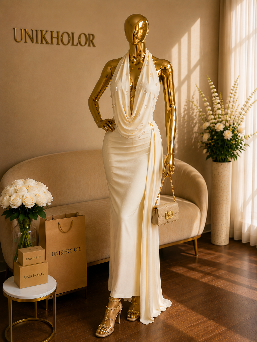 Vestido cuello bobo h&y