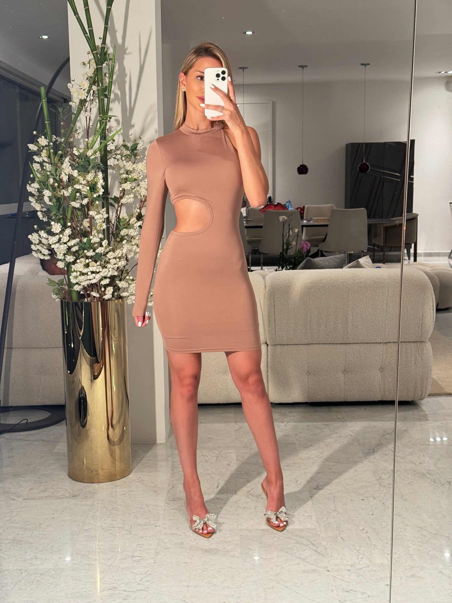 Vestido una manga fiestar S