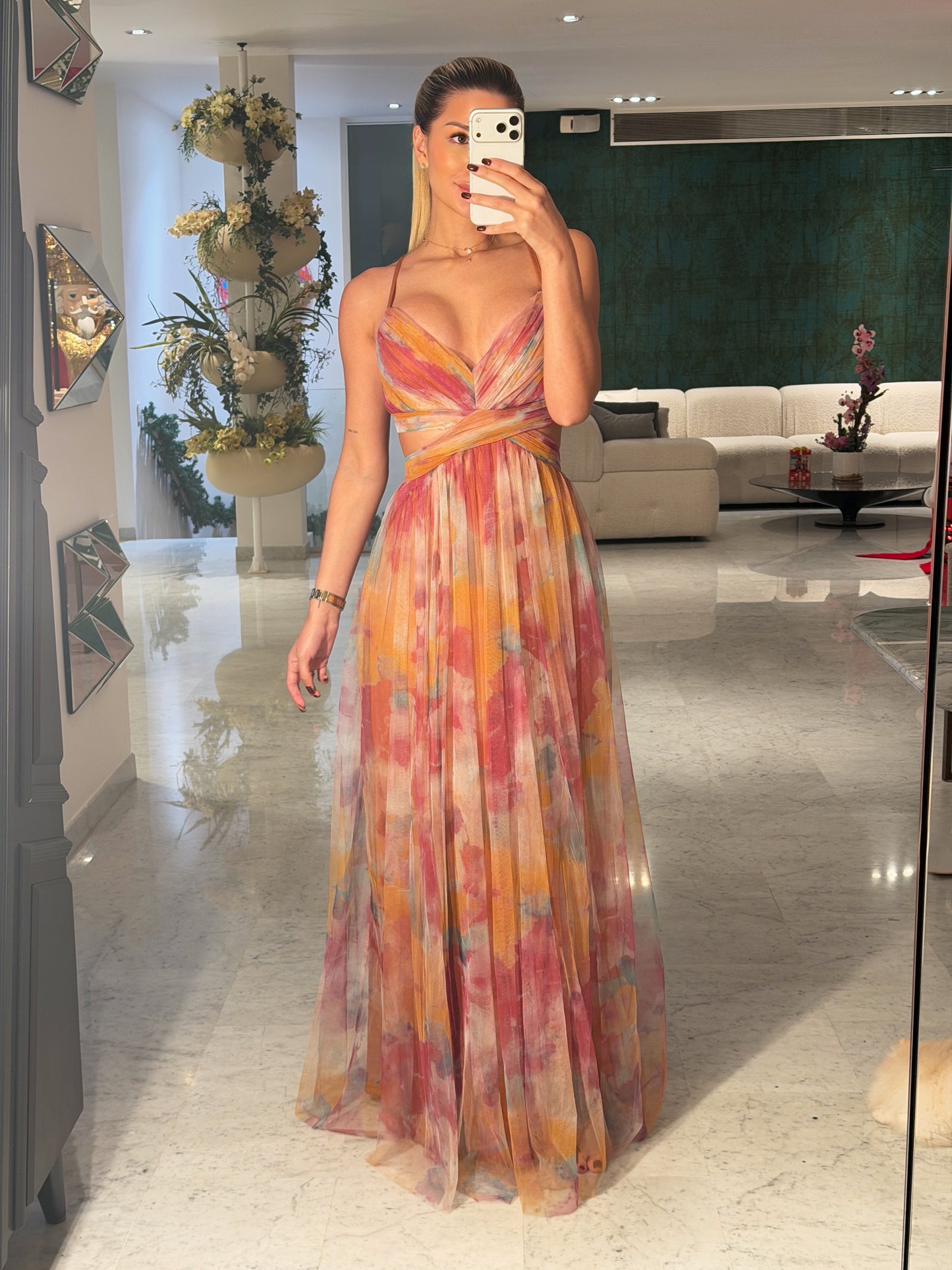 Vestido de colores de tul de encaje cb 1S 130$