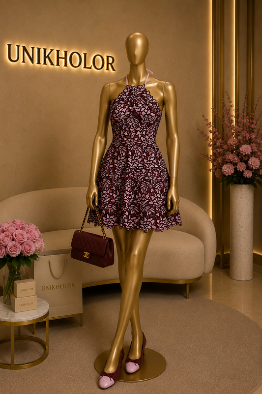 Vestido rosa/vino endless rose