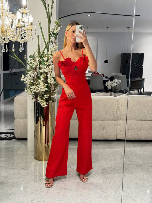 Jumpsuit rojo de sirena