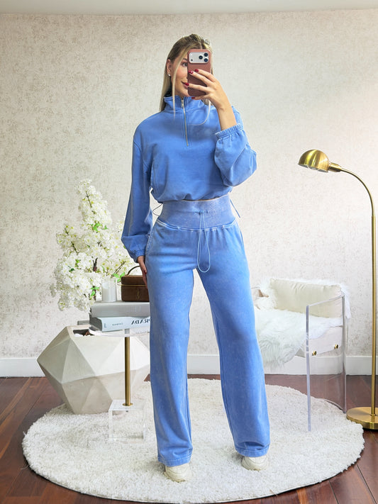 Set de mono y suéter azul cb