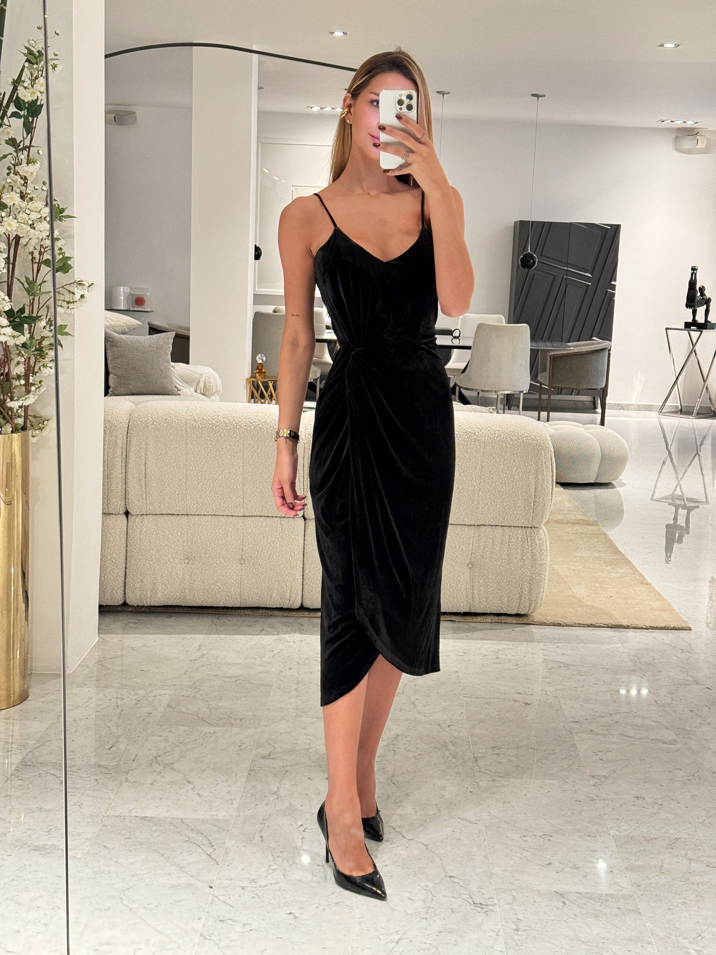 Vestido negro terciopelo S