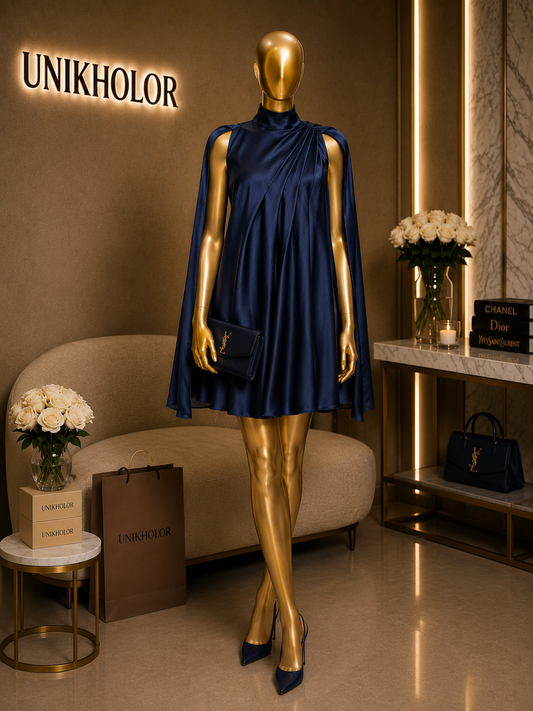 Vestido azul eléctrico corto cb