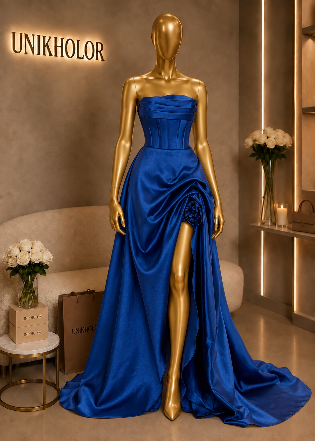 Maxi Vestido azul rey cb