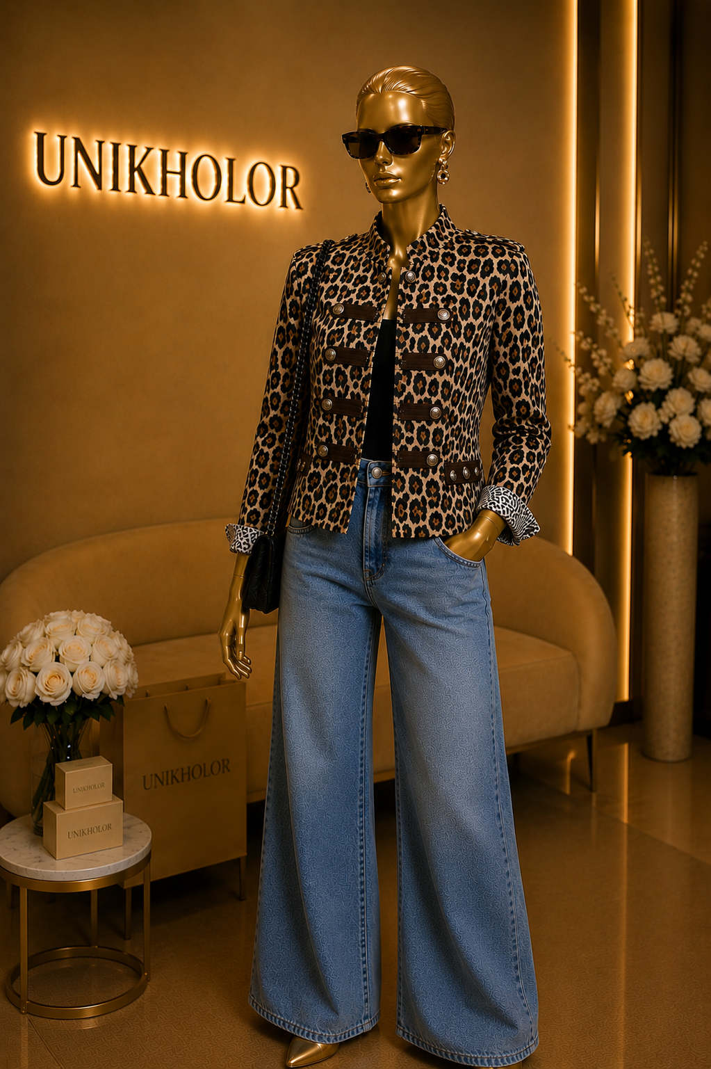 Chaqueta Napoleón animal print