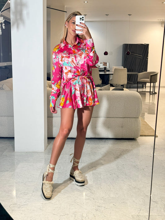 Set de camisa y short Flores