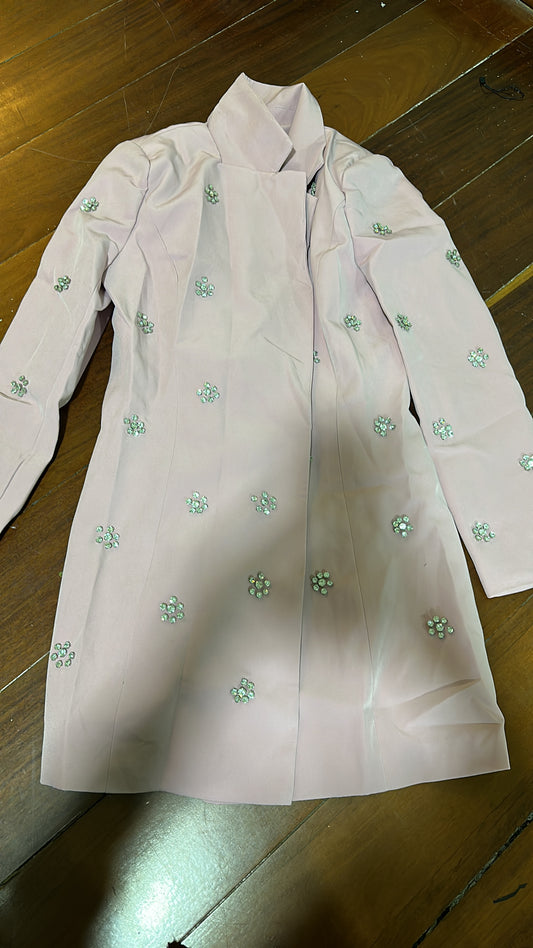Vestido rosa toques brillantes
