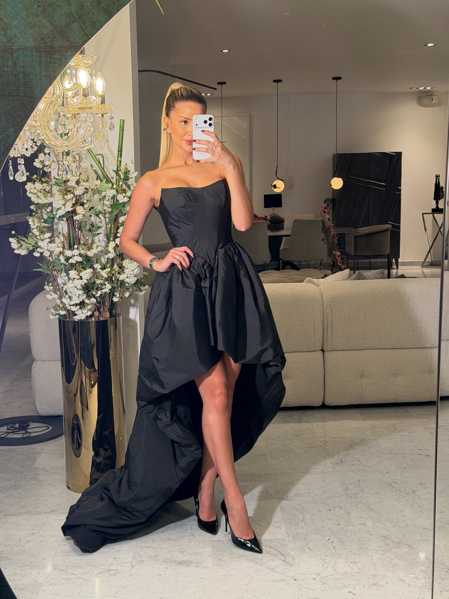 Vestido negro corset cb