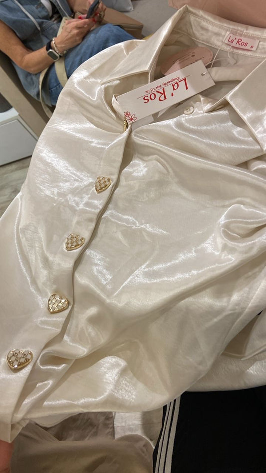 Camisa seda corazones la ros