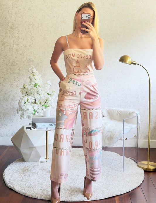 Set de top y pantalón estampado hersy