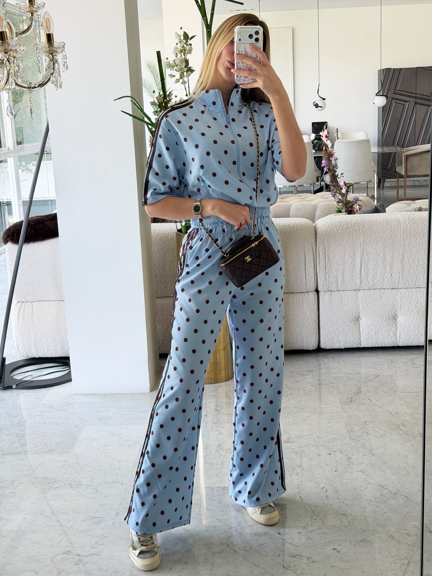 Set azul de lunares FAFB