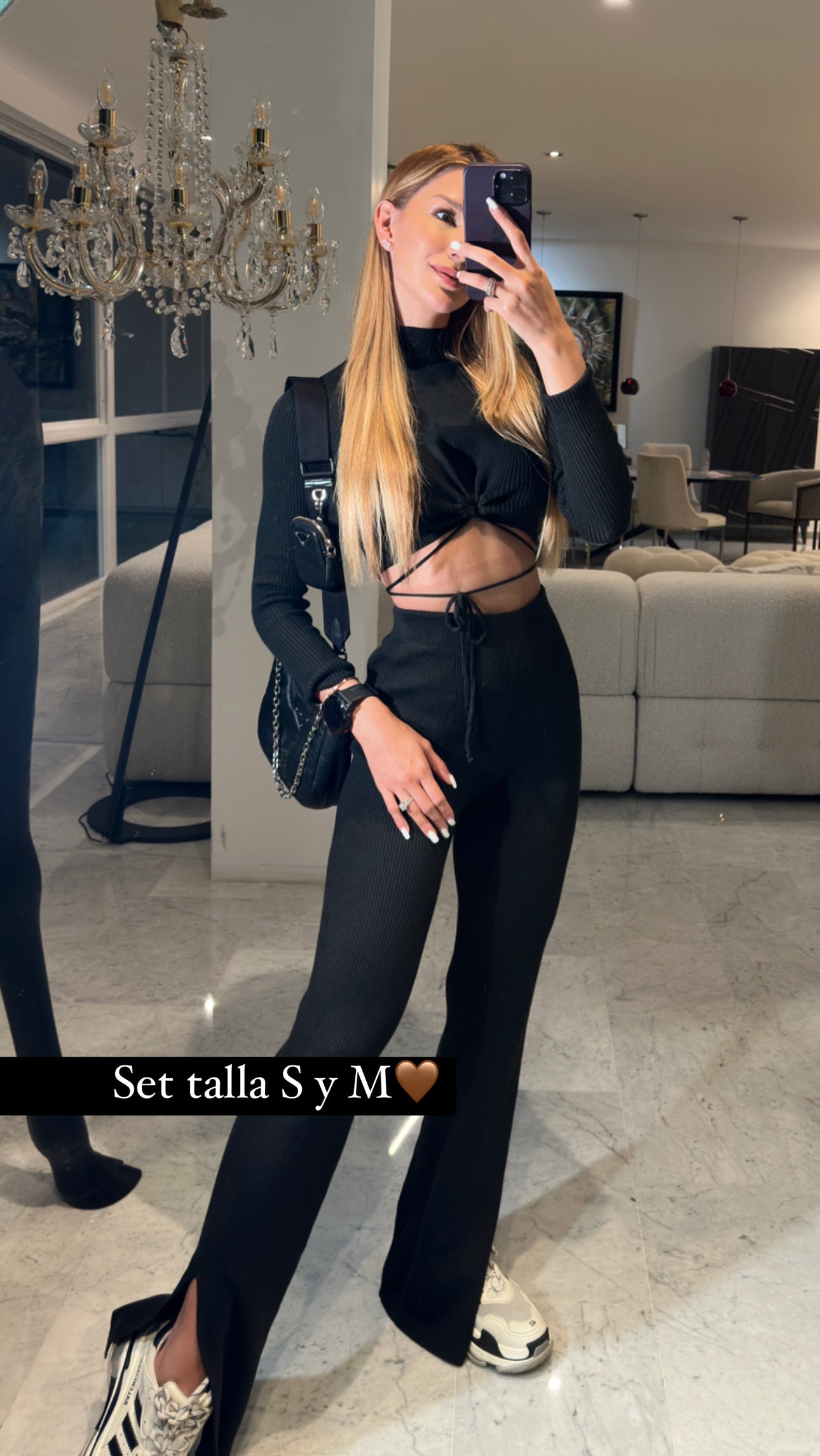 Set jogger y top mangalarga negro