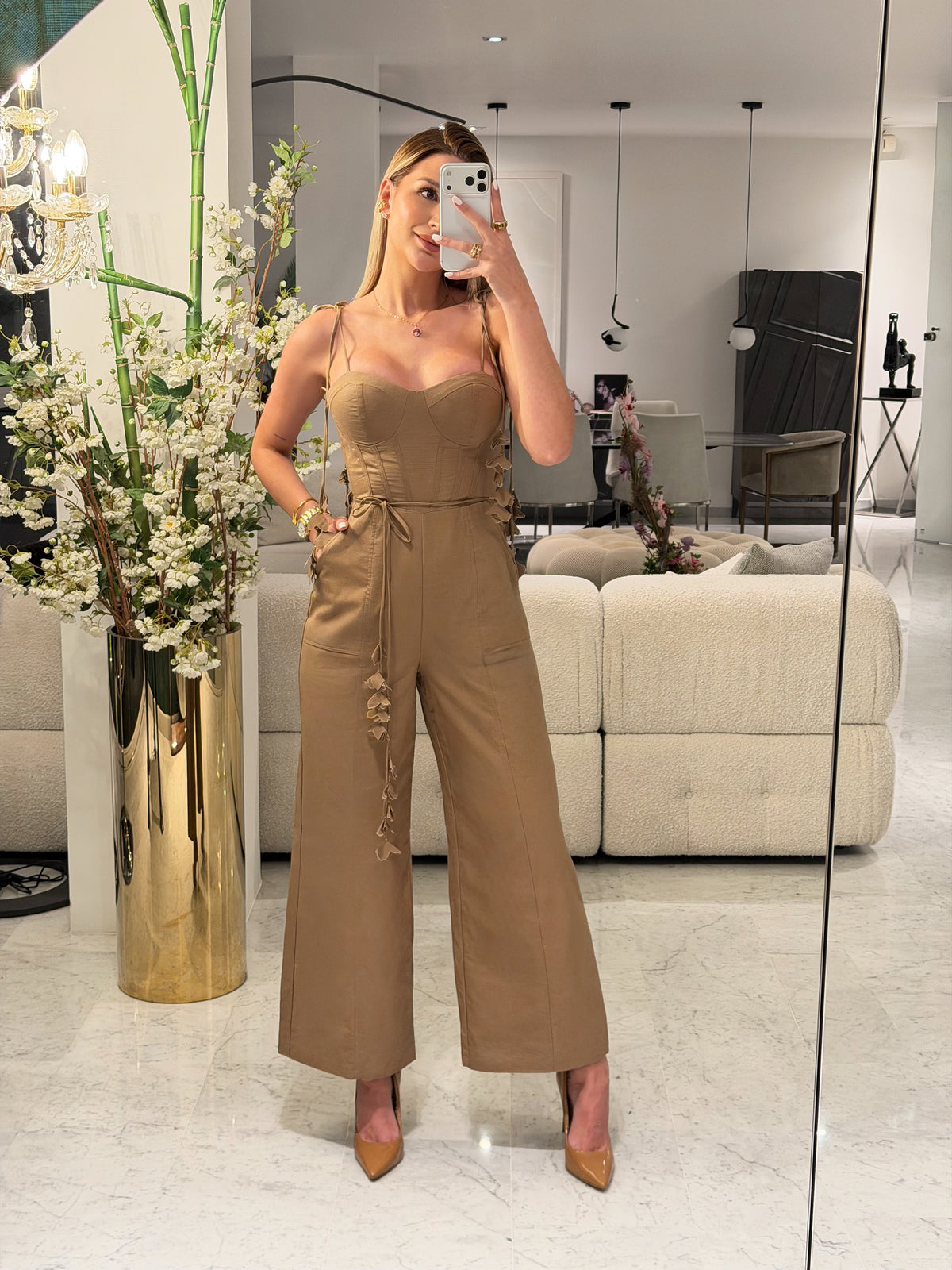 Jumpsuit marron eb luxe