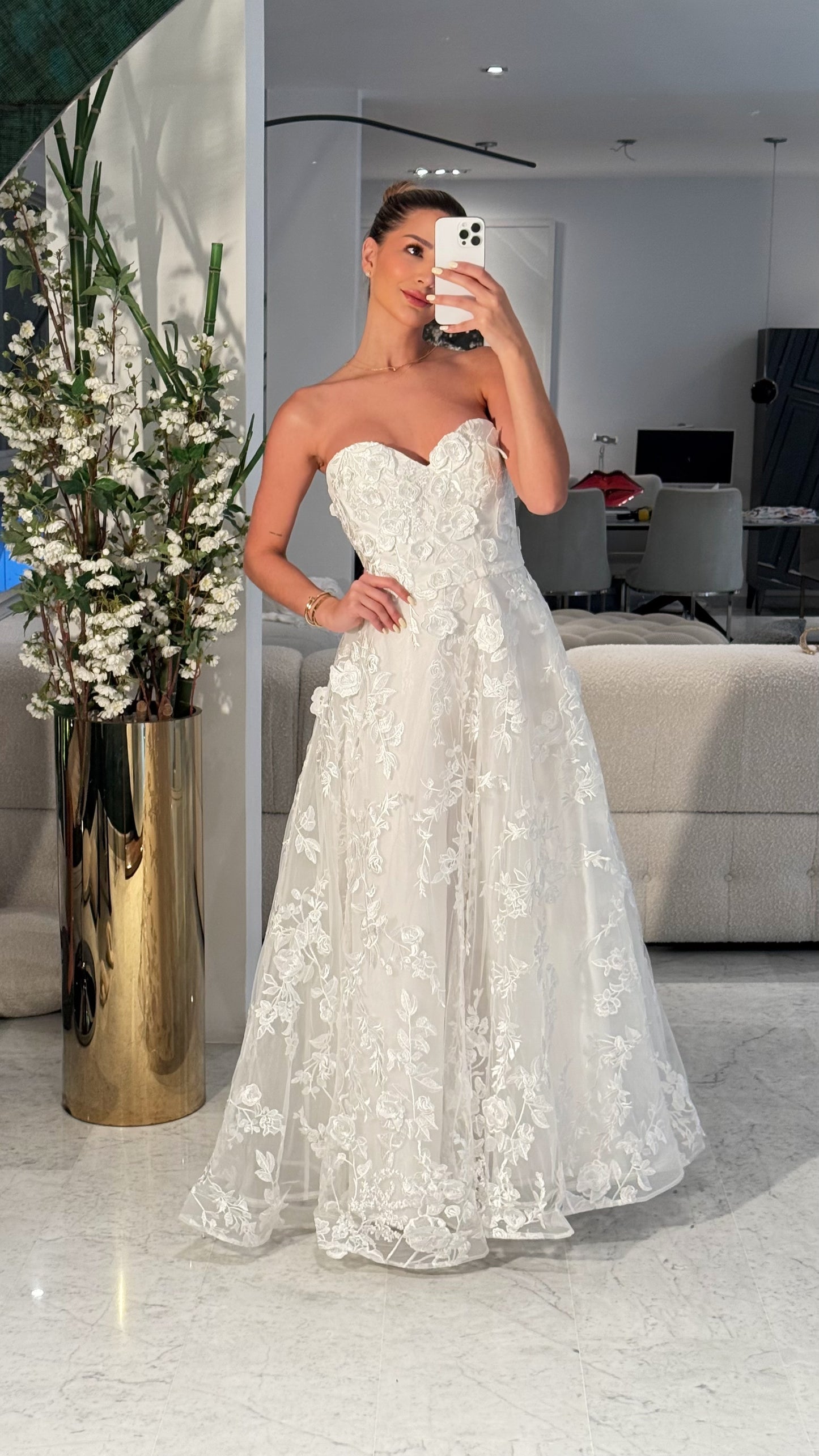 Vestido de novia strapple largo cb 1S