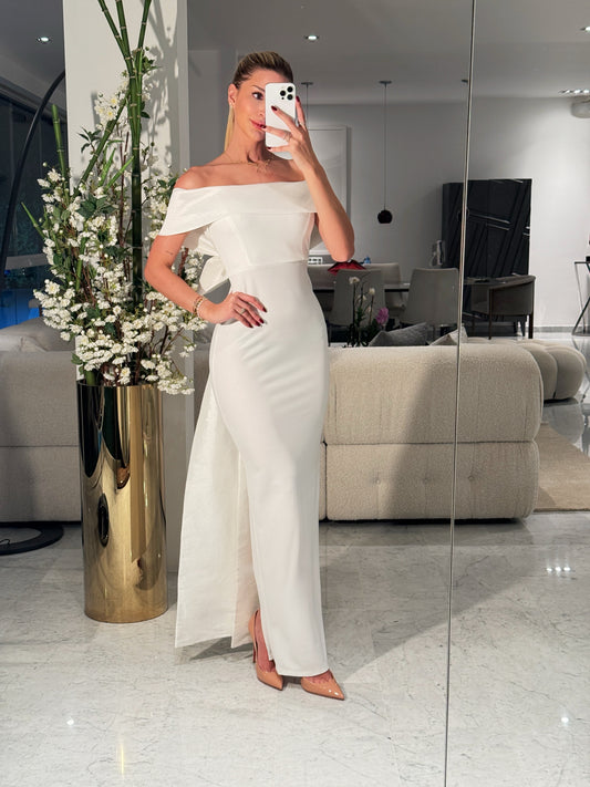 Vestido blanco symphony de lazo