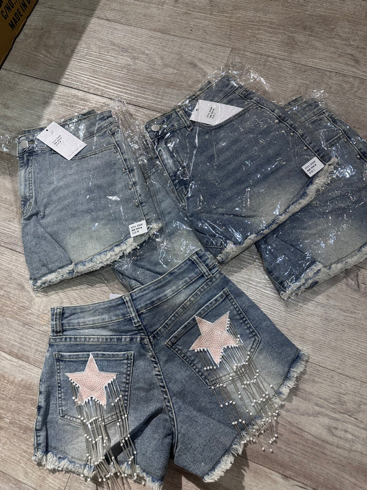 Short jeans de estrellas