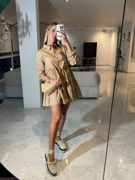 Vestido bombache kaki