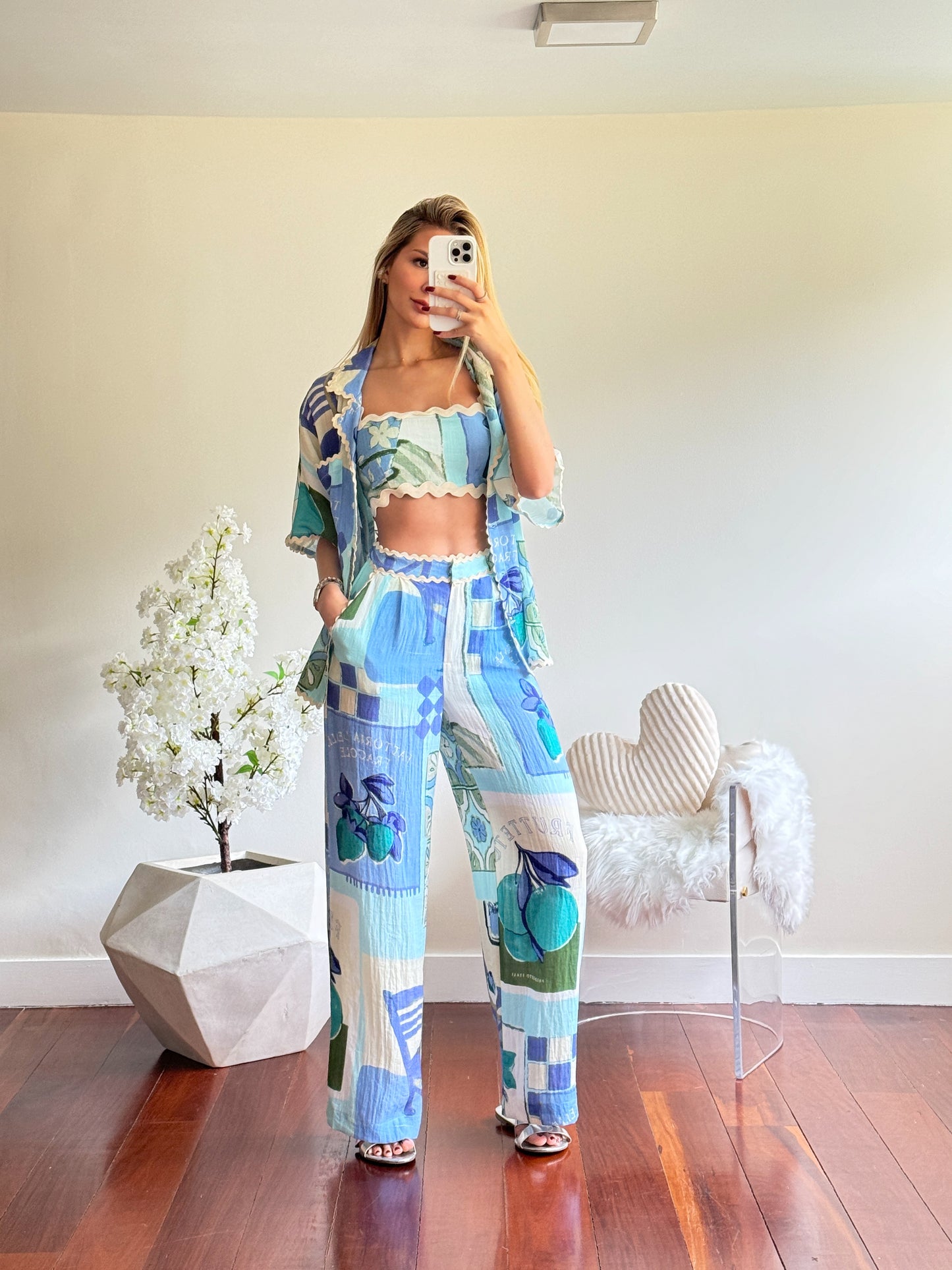 Set de 3 piezas azul luxxel