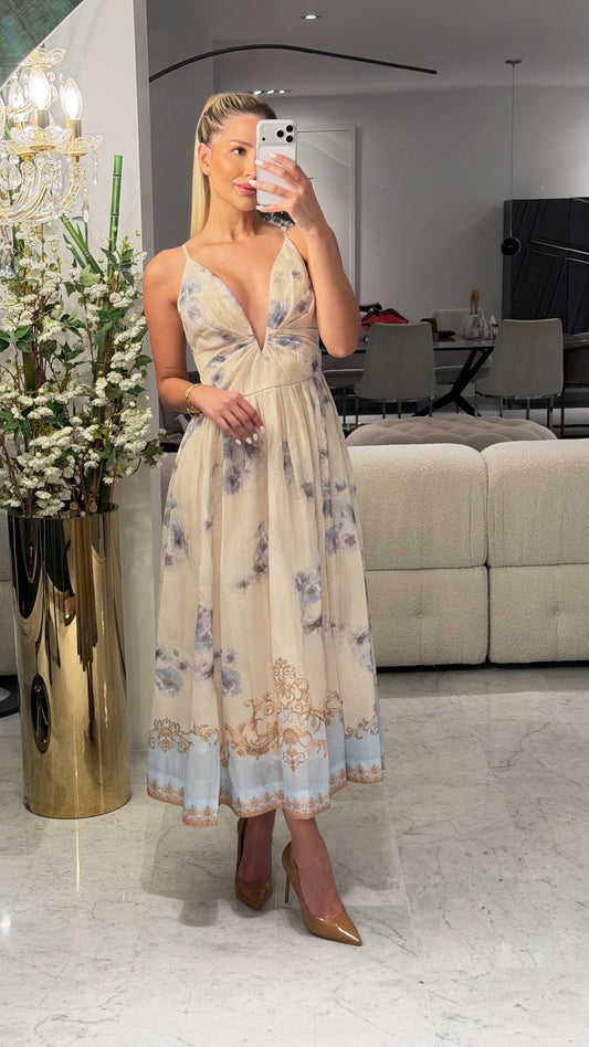 Vestido estampado floreado cb