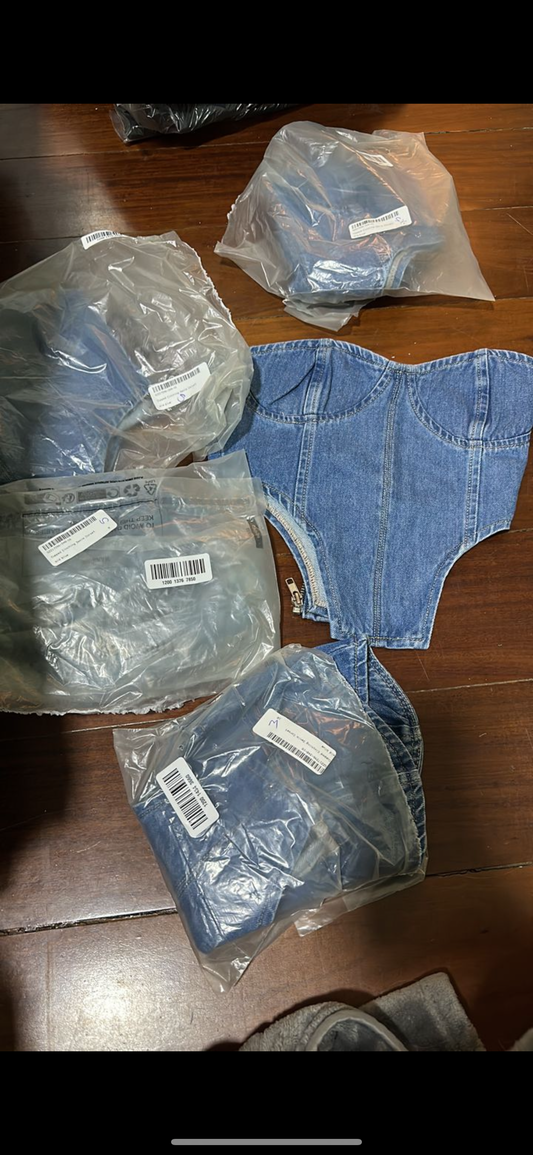 Top de jeans corset
