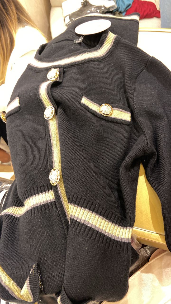 Vestido bandage negro con dorado cb 1 S.