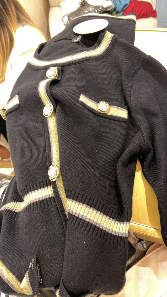 Vestido bandage negro con dorado cb 1 S.
