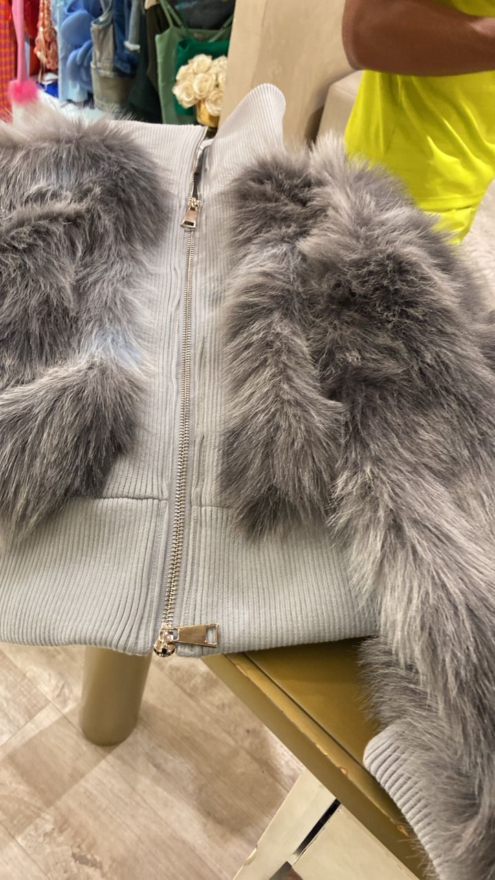Chaqueta peluche azul cb