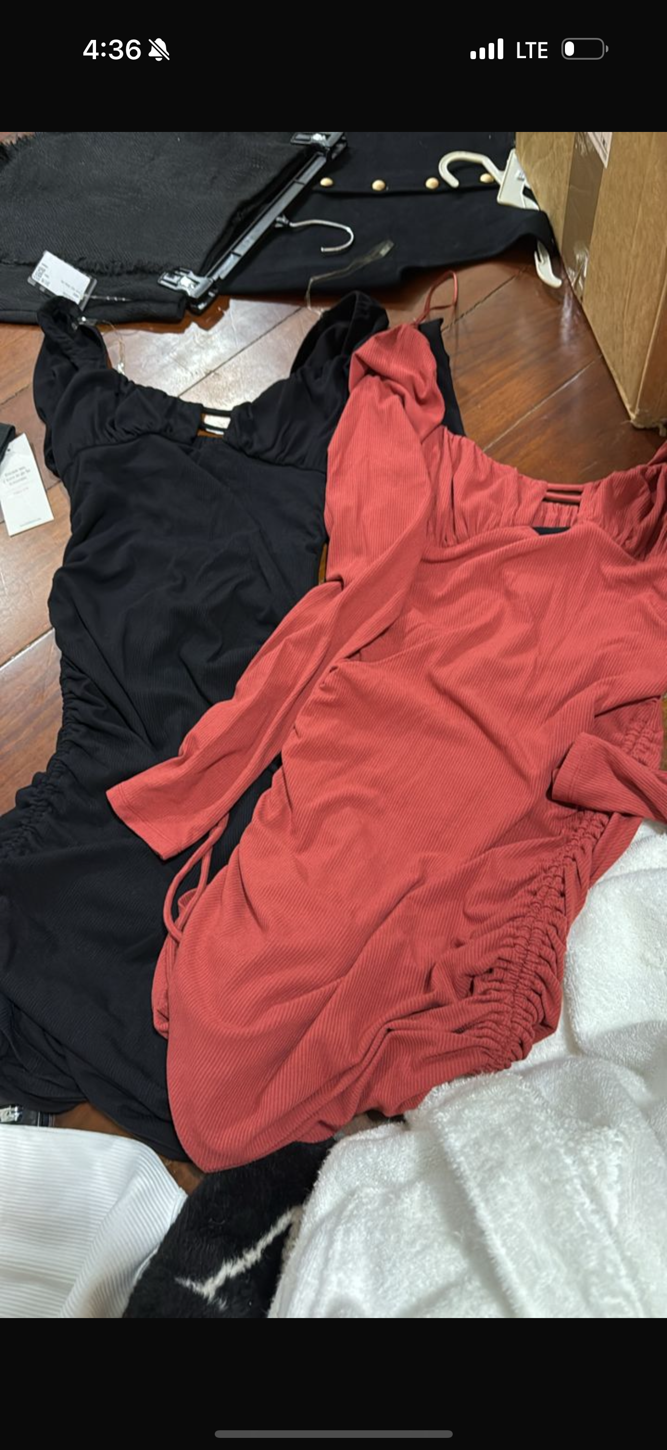 Vestido negro, terracota y azul stretch hyfve talla S. 50$