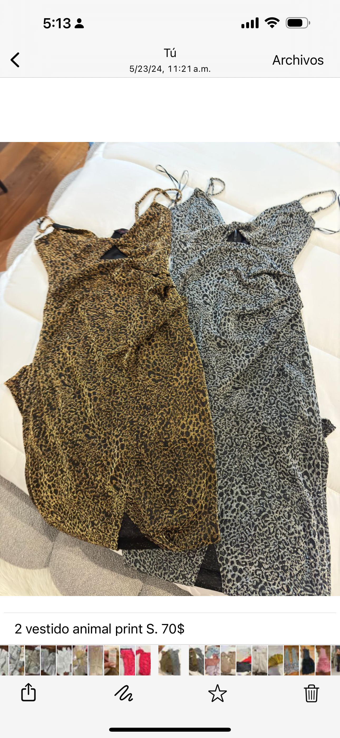 Vestido medio animal print