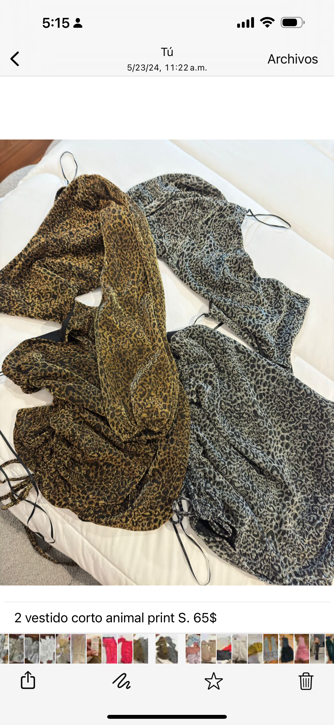 Vestido corto animal print
